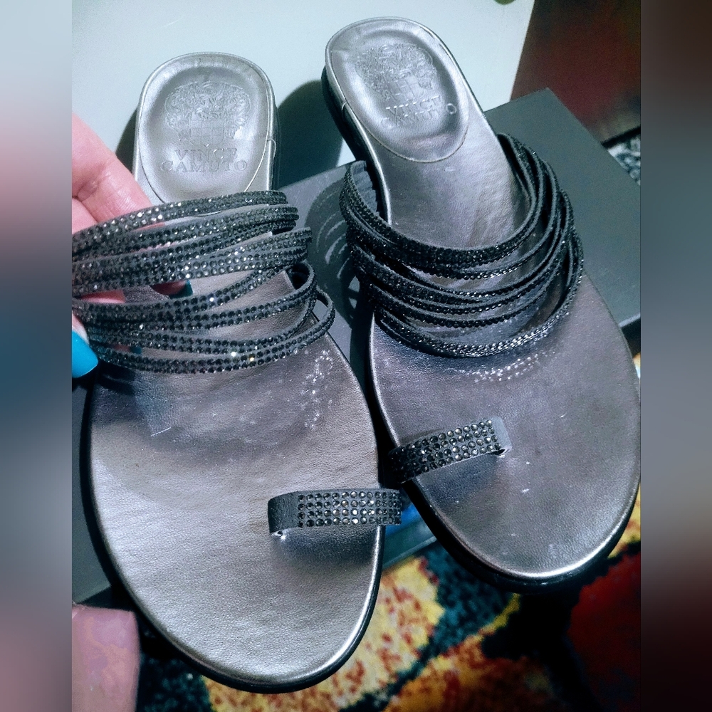 Vince Camuto Women's Sandals size 7.5M Dark Grey / NEW / true to size
